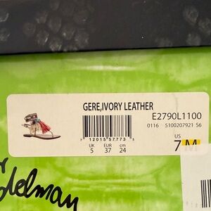 Sam Edelman Ivory Leather Sandals